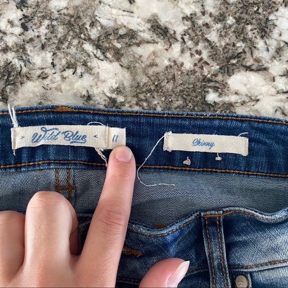 Wild Blue Skinny Jeans Blue Sz 11 - Picture 10 of 11
